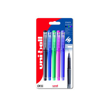 uni-ball UF-222-07 Erasable Rollerball Gel Pens. Premium 0.7mm Ballpoint Tip for Super Smooth Writing, Drawing & Colouring. Capped Eraser for Secure