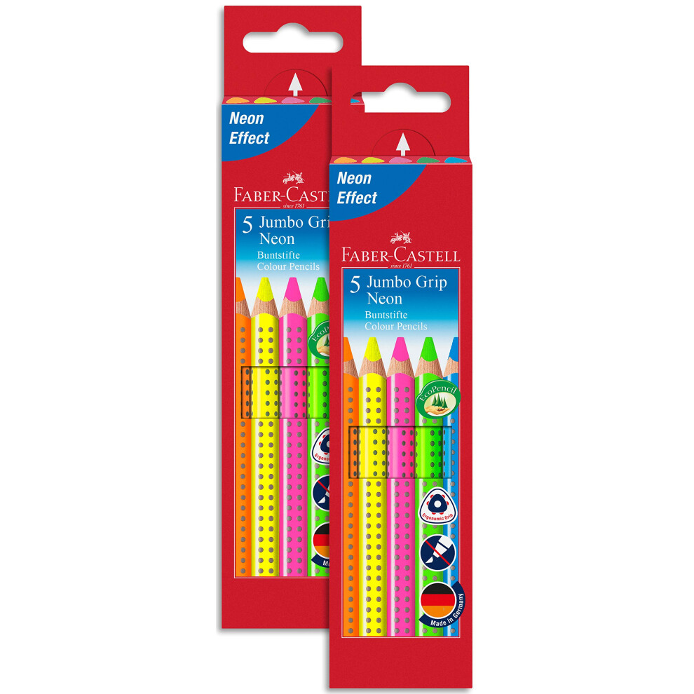 Faber-Castell Faber Castell 110994 "Jumbo Grip Neon" Crayons