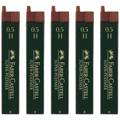 Faber-Castell Faber-Castell Super Polymer Fine Leads (0.5 H, Quantity 5)
