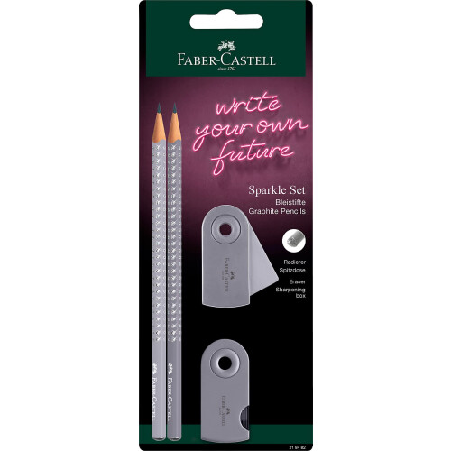 Faber-Castell Faber-Castell 2 Pencil Set - Sparkle Dapple Grey/Coconut Milk