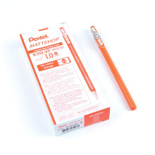 Pentel Mattehop 1.0mm Gel Roller Orange - Pack of 12