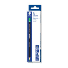 Staedtler 108 20-5 Lumocolor Permanent Glasochrom Dry Marker Pencil - Green (Pack of 12)