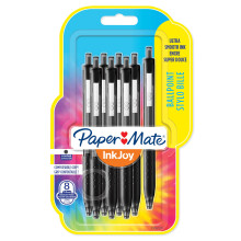 Paper Mate InkJoy 300RT Retractable Ballpoint Pens | Medium Point (1.0mm) | Black Ink | 8 Count