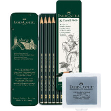 FABER-CASTELL 119063 Set of 6 Castell 9000 Graphite Pencils in Case