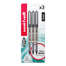 UB-150-10 Eye Broad Rollerball 3pc Blister Black Plastic Free Packaging