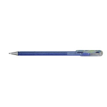 Pentel K110 Hybrid DualMetallic Gel Rollerball, 1.0mm Tip, Blue Grey/Metallic Blue & Silver (Pack of 12)