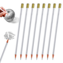 PosyLane Pencil Erasers for Artists 8 Pcs Highlight Eraser Pencil White Professional Wooden Sketch Eraser Pen for Details Charcoal Drawings Revise