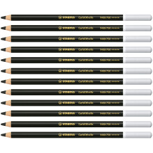 STABILO CarbOthello - Chalk-Pastel Pencil - Pack of 12 - Neutral Black