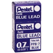 Pentel 0.7mm Coloured Pencil Leads - Blue (Pack of 12)