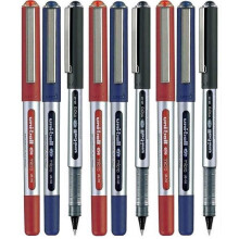 Uni Ball UB-150E Assorted Colour (9 Pack) Eye Micro Rollerball Pen 0.5mm (3 of each Colour - Red Black Blue - 9 Pens)