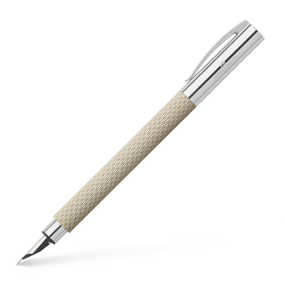 Faber-Castell Ambition Opart 149620 Fountain Pen White Sand Nib Width M Includes Gift Packaging