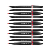 Pentel SESF30 ?C BX Extra Fine Brush Tip, Set of 12 Red