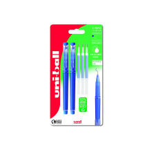 uni-ball UF-222-07 Erasable Rollerball Gel Pens. Premium 0.7mm Ballpoint Tip for Super Smooth Writing, Drawing & Colouring. Easy-Retract Eraser for