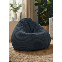 (Navy Blue) rucomfy Jumbo Cord Slouchbag - Indoor Classic Bean Bag for Adults