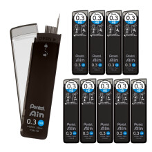Pentel Ain Lead Refill ? 0.3mm ? HB ? Box of 10