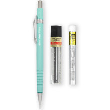 Pentel P205-97C Mechanical Automatic Pencil - Pastel Floral Range - Single + 12 Hi-Polymer HB 0.5mm Refill Leads + Z2-1N Eraser Refills Tube of 4