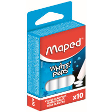 Maped M593500 ? Chalk Peps, Pack of 10, Round, White