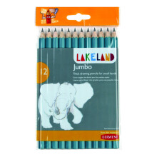 Derwent 0700267 Lakeland Jumbo Graphite Pencils, Blue,Set of 12