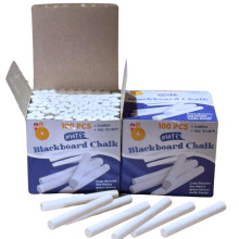 Kids B Crafty White Chalk Sticks ? 200 Pack (2?100) Blackboard Chalk for Chalkboards, Schools, Teachers, Caf?s & Menus ? Dust-Free & Long-Lasting