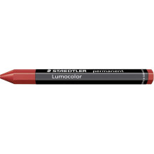 STAEDTLER 236-2 Lumocolor Omnigraph Permanent Marking Crayons - Red (Pack of 12)