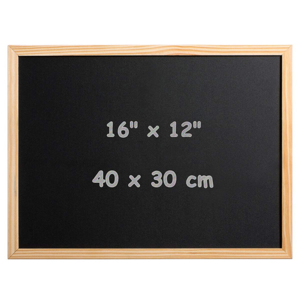 Photos - Other Office Equipment DOEWORKS a3 Blackboard 40cm x 30cm Wall Mounted Small Chalkboard for Kitchen, School and Office, Wood Frame Chalk Board