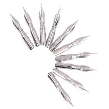 Pssopp 10PCS Calligraphy Nibs for Dip Pen, Stainless Steel Dip Pen Replacement Nibs for Beginners, Artists-pens, Lightweight, Ambidextrous