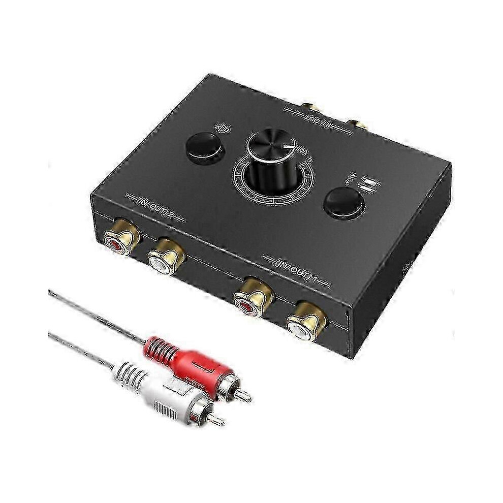 Stereo Audio Splitter For Rca Devices With Mute Control_p 9409267709342