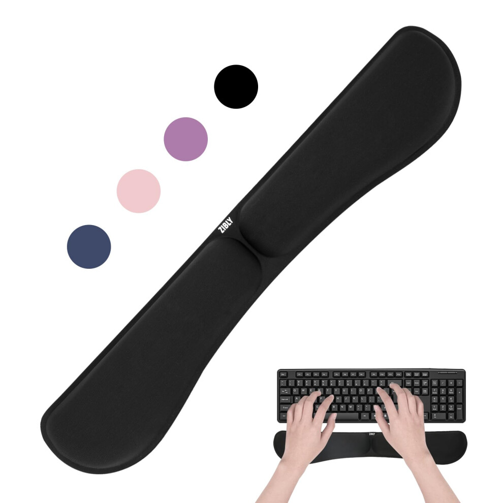Zibly Keyboard Wrist Rest - Anti-Skid Non Slip Ergonomic Wrist Support For Keyboard - Easy Typing, Pain Relief - Wrist Rest Keyboard Premium Memory 5051225091866
