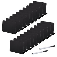 20Pcs Mini Chalkboard Signs, Plastic Display Chalk Board, Small Blackboard Price Tags, Food Stand Labels, Buffet Tags With 2 Marker Pens for Shop,