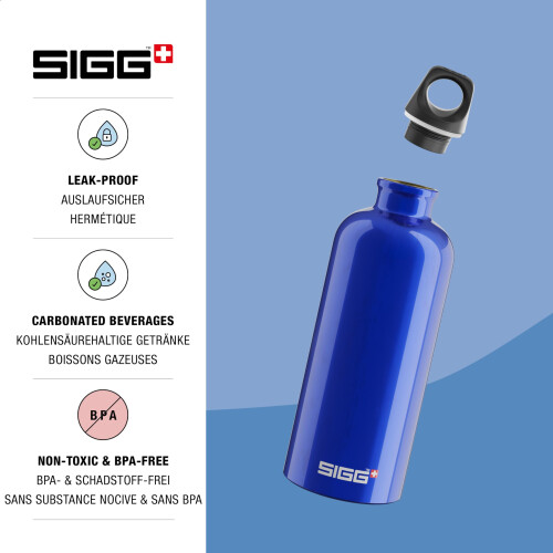 Sigg Sigg Classic Bottle - Traveller 0.6litre -, Dark Blue, 0.6L 2