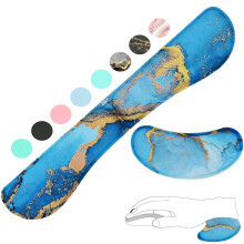 ZIBLY Wrist Rest Keyboard and Mouse Set - Anti-Skid Non Slip Ergonomic Wrist Cushion Support Pad (Blue Marble 2 Pcs)