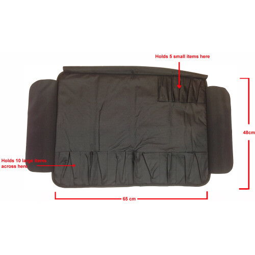 Heavy Duty Black Canvas Knife Folder Wallet CASE Bag by DOLOMITEN INOX 1