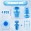 4pcs Bite Hydration Pack Bite Valve Replacement, Silicone BPA Free Bite Valve Sheath Safe Nozzle Mouthpiece Replacement Compatible with Osprey (Blue) 2