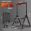 WATBKHE Power Tower Pull Up Dip Station Foldable, Pull Up Bar Station Adjustable, Multi-Function Home Gym, Strength Training Fitness Equipment (Black, 4