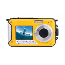 24MP 1080P Full HD Digital Camera 16X Zoom 10ft Depth Waterproof Front Rear Dual Screen Digital Camera B