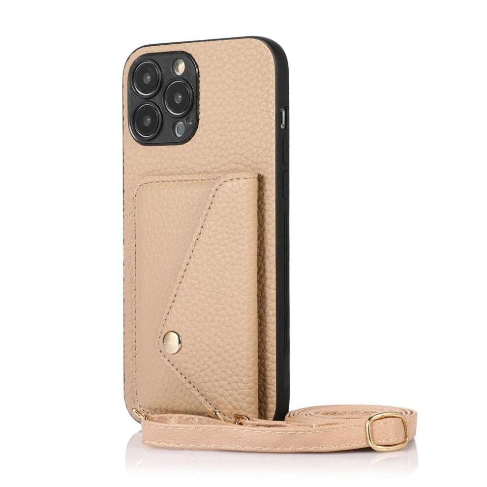 Crossbody Wallet Phone Case For Iphone 12 Pro With Detachable Chain Strap And Secure Card Storage Brown 9330225548249