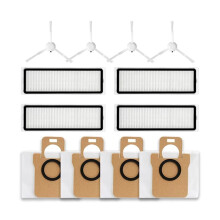 12PCS for Robot Vacuum H40 / OV51 Replacement Parts Vacuum Side Brush HEPA Filter Dust Bag