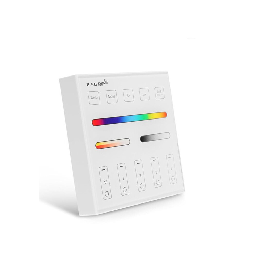 Panel Remote For Rgb Rgbw Rgbcct, 2.4G Radio Frequency, Wall Mounted, 4 Zones Control 6031170377269