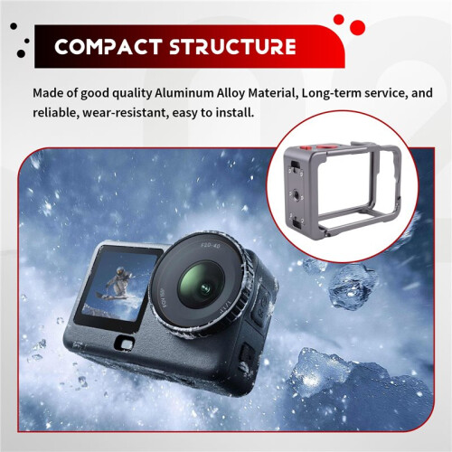 Aluminum Camera Frame Cage for  Action 6 - Protective Expansion Mount Bracket All-Round Protection 2