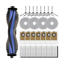 For  M3 Robot Vacuum Cleaner Accessories Kit,1 Roller Brush,8 Side Brushes,7 Dust Bags,7 HEPA Filters, 4 Mop Pads