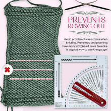Knitting Gauge Converter - Knitting Stitch Calculator and Counting Frame Ruler, Knitting Tools for Sweater Knitting