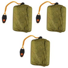 3X Notfall Schlaf Sack Biwaksack mit Pfeife Draussen ÜBerleben Schlaf Sack Thermodecke für Camping Backen Verpackung