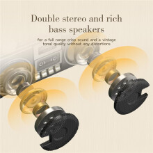 Retro Multifunctional Portable Radio USB Charging TF Card Player and AUX,AM/FM/SW Bands,for Family Gatherings and Out