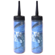 2X 650ML Ice Hockey Water Bottle Portable Football Lacrosse Bottle Classic Extended Tip Design Sports Bottle Mouthpiece