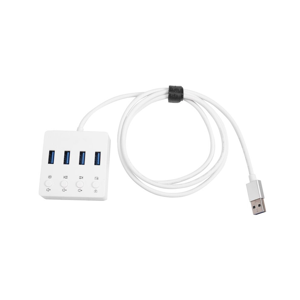Photos - Card Reader / USB Hub Desktop Expansion Hub with 4x USB 3.0 Volume Control for PC Hosts One-Click Screen Off & Mute Function