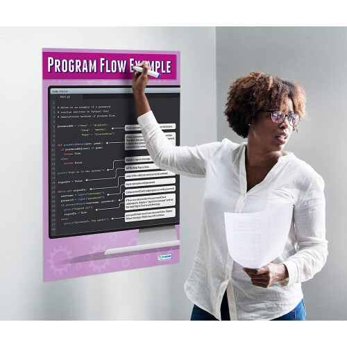 Daydream Education Program Flow Control Example | Computer Science Posters | Laminated Gloss Paper measuring 850mm x 594mm (A1) | STEM Posters for the 1