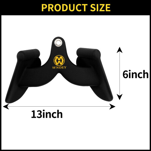 WNOEY LAT Pull Down Bar, LAT Pulldown Attachments T-bar V-bar,Pull Down Bar with Ergonomic Handle, Tricep Bar Back Strength Training Handle, Grips 1