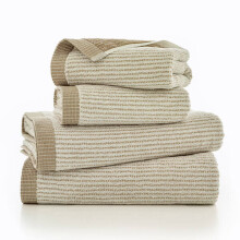 The Lyndon Company Willow Weave Stripe Natural Bath Sheet