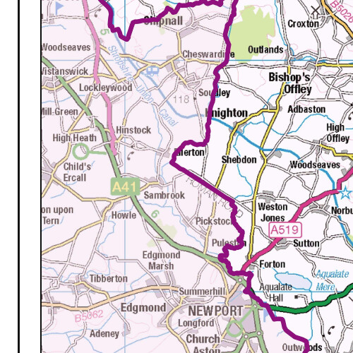 Staffordshire County Map-Paper 1