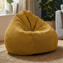 (Mustard) rucomfy Jumbo Cord Slouchbag - Indoor Classic Bean Bag for Adults